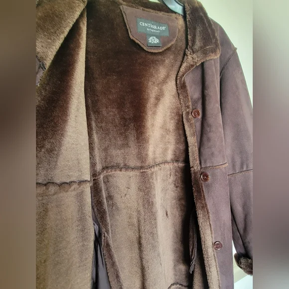 Centigrade Brown Teddy Jacket Plush Warmth - Picture 10 of 10